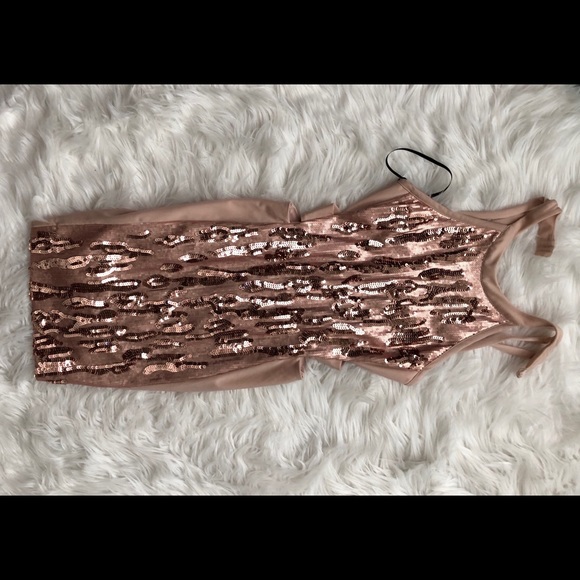 Pink Bebe sequin dress - Picture 1 of 6